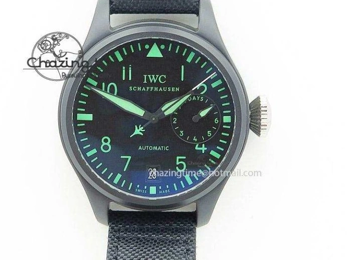 MIROTIME 0415 WaterResistant Da Vinci IW356601 SS MKF 1:1 Best Edition White Dial On Black Leather Strap A 7232